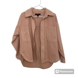 Forever 21 Oversized Shacket in Light Pink Size XS